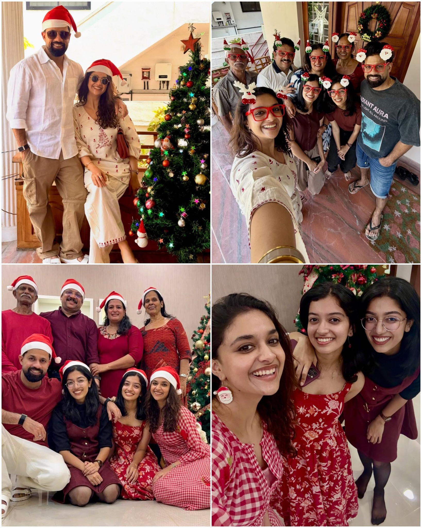 కీర్తి సురేష్ కుటుంబంతో కలిసి క్రిస్మస్ వేడుకలను ఘనంగా జరుపుకున్నారు