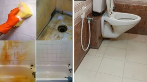 Bathroom Tiles Cleaning Tips | Remove Yellow Stains Naturally