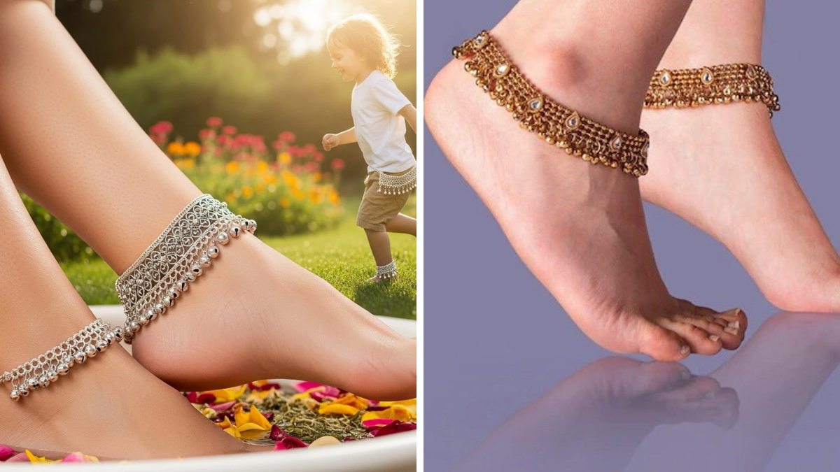 Why Gold Anklets Are Avoided and Silver Anklets Are Preferred in Indian Tradition