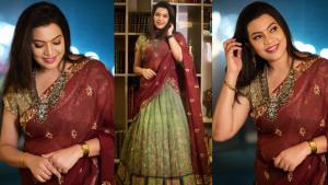 Geetha Madhuri latest traditional look photos