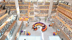 Stepwell style digital library at IIT Hyderabad campus designed by Tokyo University architects