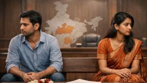 AI-generated symbolic image representing rising divorce cases in India