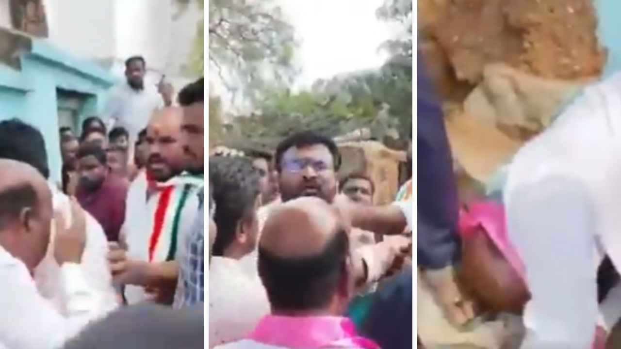 Congress supporters attack BRS campaign in Medchal Aliabad causing political tension
