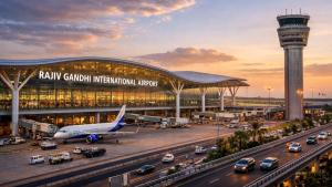 Rajiv Gandhi International Airport AI generated