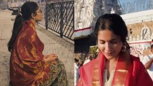 Ruhani Sharma visits Tirumala Sri Venkateswara Swamy Temple