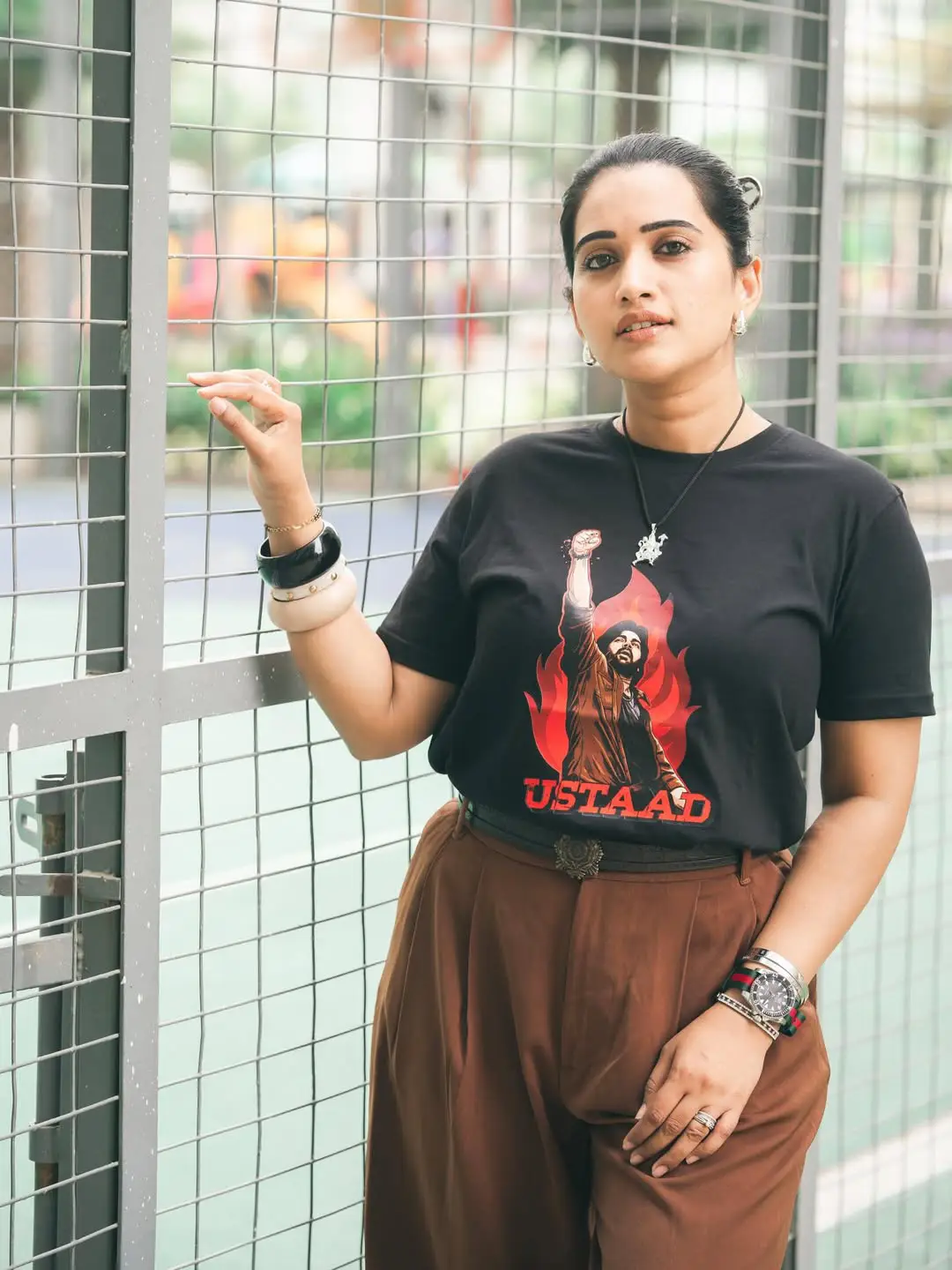 Sravanthi Chokkarapu at Ustaad bhagat singh song launch event