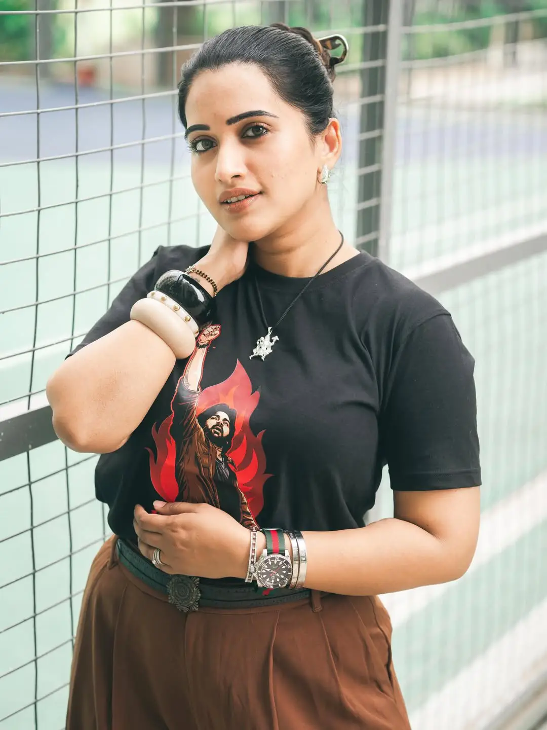 Sravanthi Chokkarapu at Ustaad bhagat singh song launch event