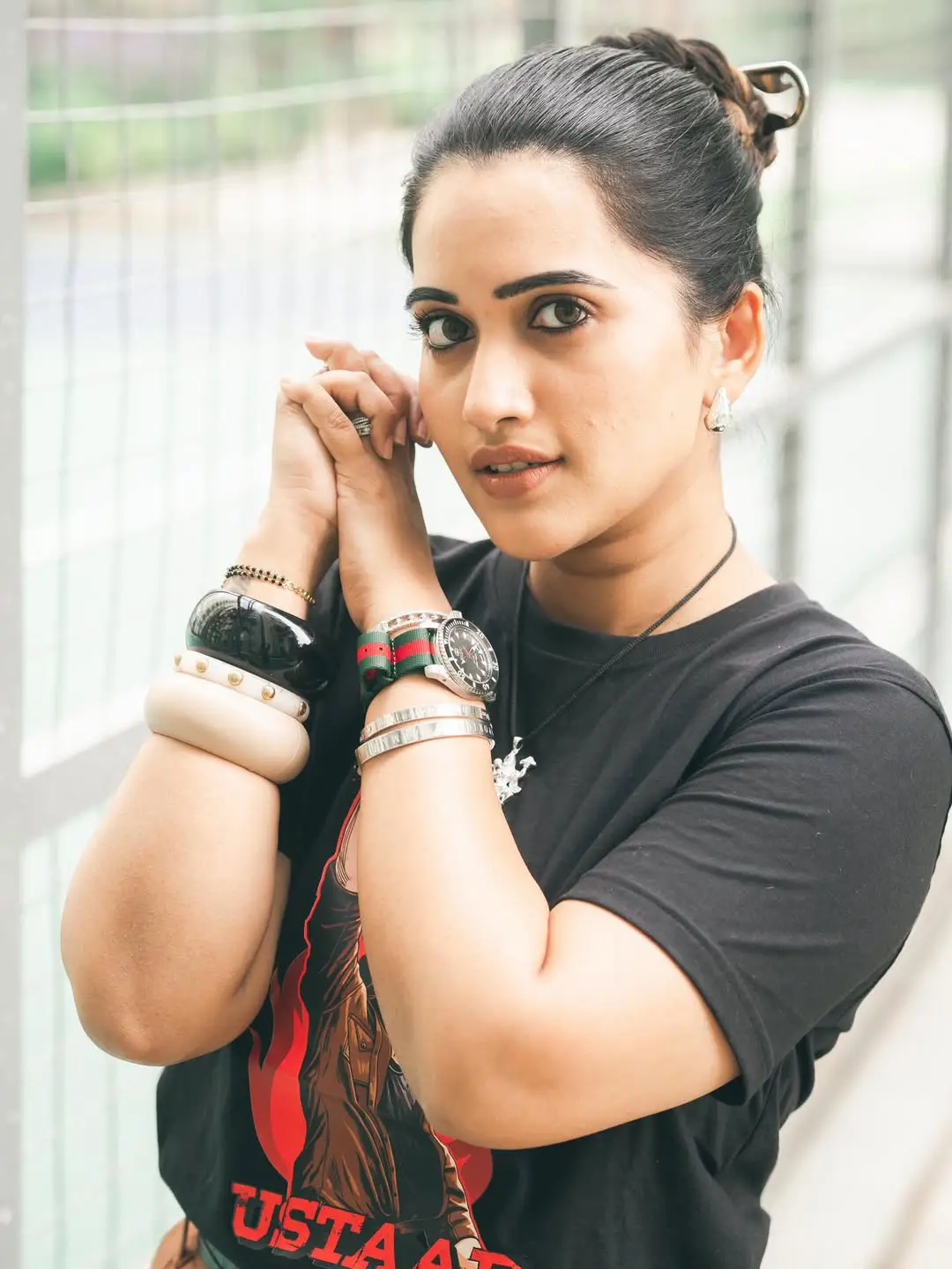 Sravanthi Chokkarapu at Ustaad bhagat singh song launch event