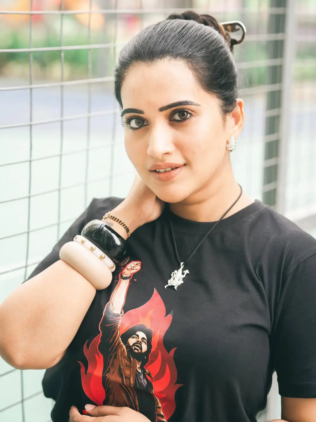 Sravanthi Chokkarapu at Ustaad bhagat singh song launch event