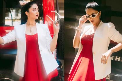 Sreemukhi trendy looks goes viral on social media