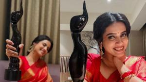 Sri Gouri Priya photos with her first Filmfare Award