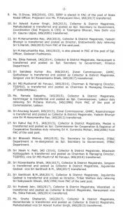 Telangana IAS Transfers list-1