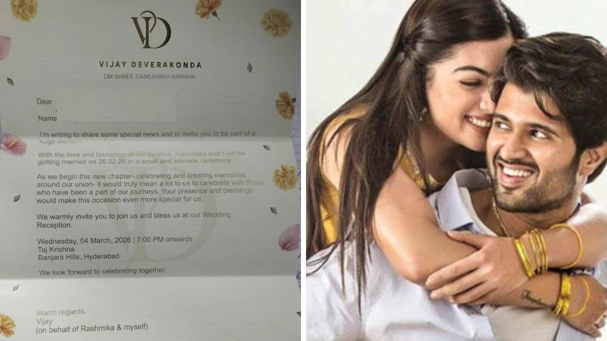 Viral wedding invitation card with Vijay Deverakonda and Rashmika Mandanna names circulating on social media