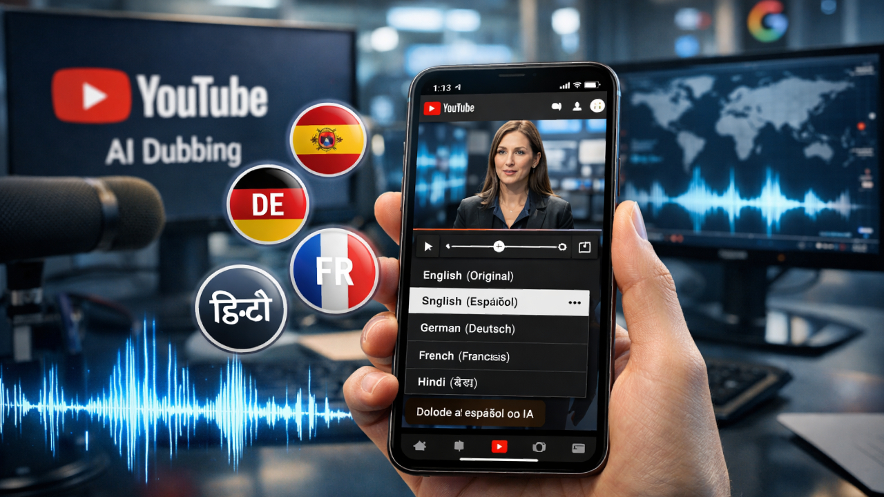 YouTube AI auto dubbing feature supporting 27 languages for global viewers