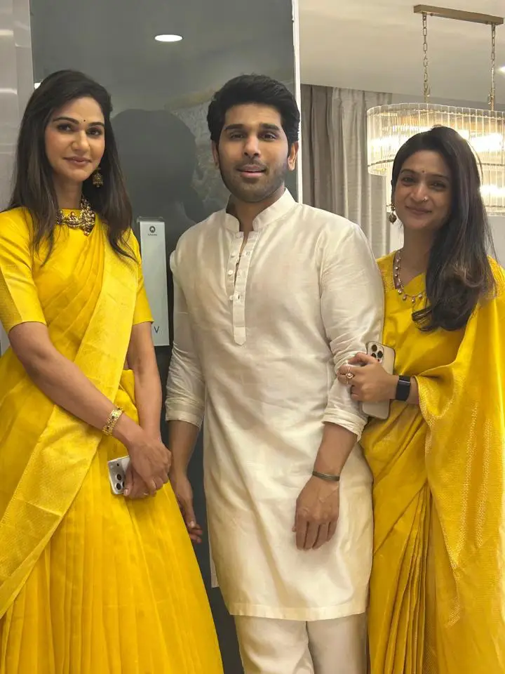 allu sirish haldi function photos