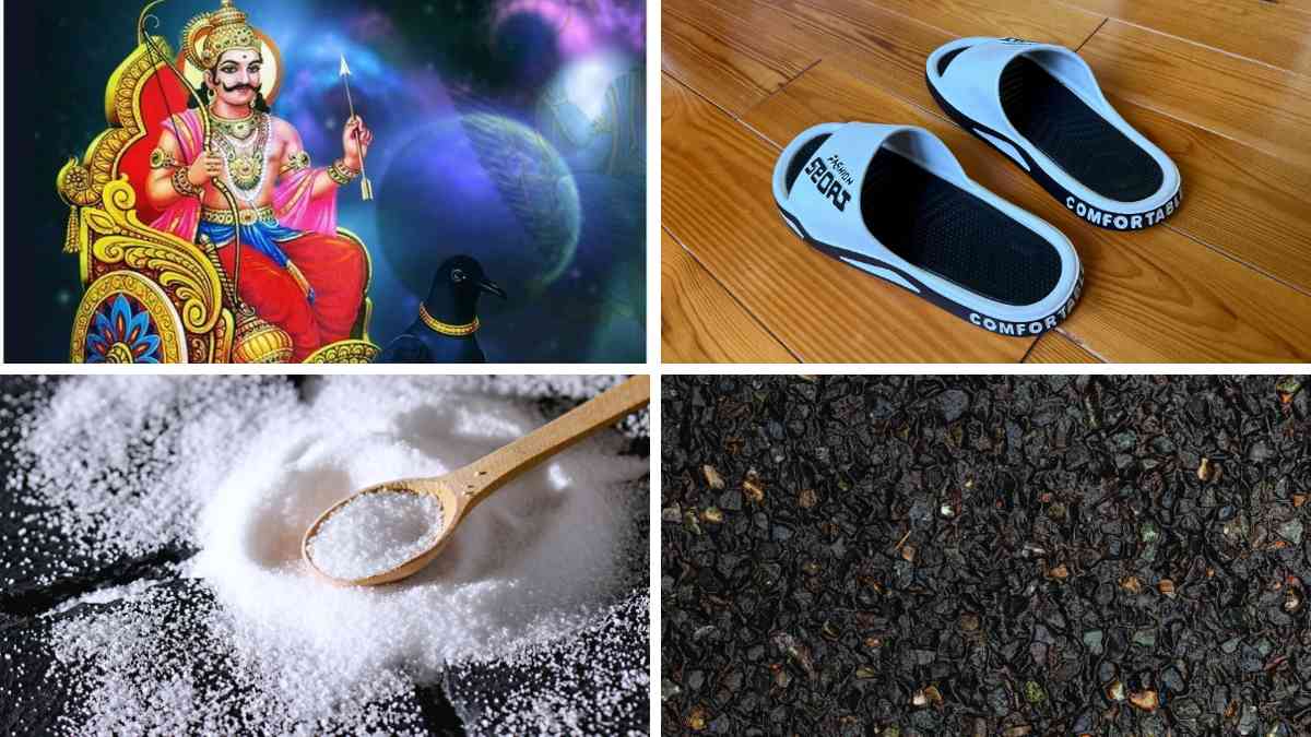 Shani Dev worship on Saturday with oil lamp, black sesame seeds and devotees praying for blessings