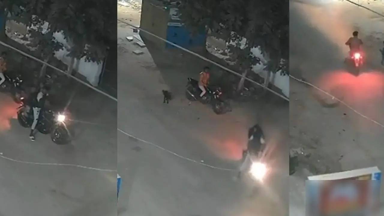 Suryapet residential hostel girls midnight wall jump CCTV viral video