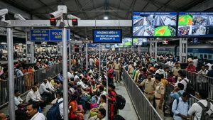 Indian Railways Crowd Management holding area and AI CCTV system at stations