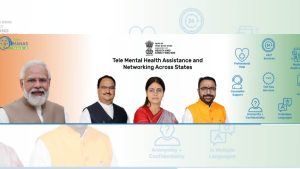 Alt Text: Tele Manas mental health helpline 14416 India