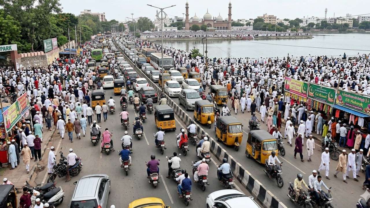 hyderabad traffic advisory eid ul fitr 2026