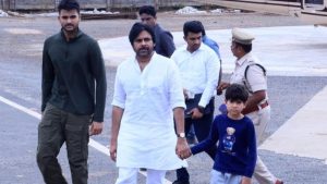 Pawan Kalyan family photo with Akira Nandan and Anna Lezhneva on a special occasion