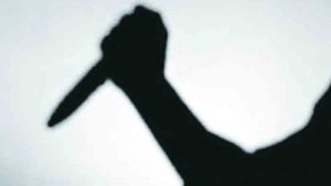 Police investigating the crime scene of a merchant's murder in Dhar, Madhya Pradesh.