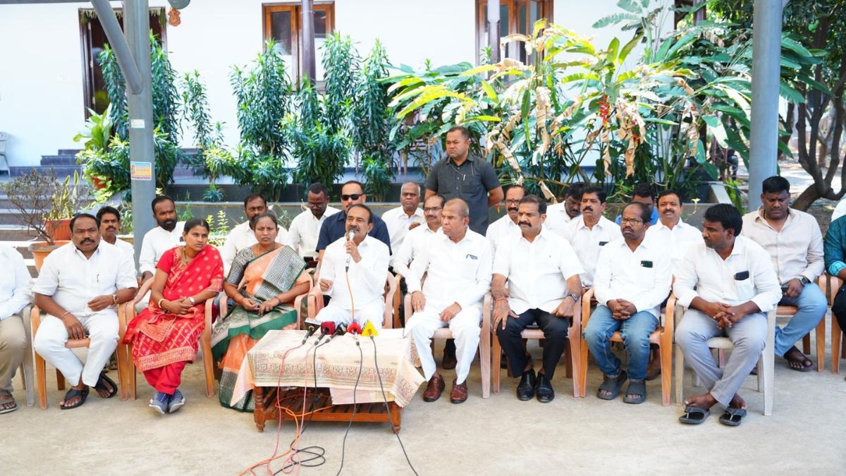 Etela Rajender Press Conference at Shamirpet Camp Office