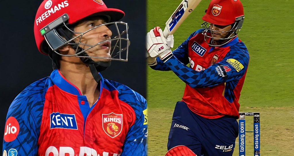 IPL 2026లో పంజాబ్ కింగ్స్ vs రాజస్థాన్ రాయల్స్ మ్యాచ్‌లో ప్రియాన్ష్ ఆర్య కొట్టిన సిక్సర్ అభిమానికి తగిలి రక్తస్రావమైంది.