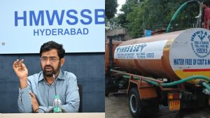 HMWSSB MD Ashok Reddy meeting image and Hyderabad water tanker delivery process in summer 2026