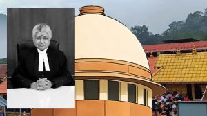 Justice B.V. Nagarathna sitting in Supreme Court bench during Sabarimala case hearing