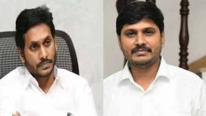 YSRCP leader and former CPRO Pudi Srihari during his tenure with YS Jagan Mohan Reddy.