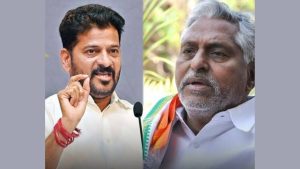 ముఖ్యమంత్రి రేవంత్ రెడ్డి జగిత్యాల కాంగ్రెస్ నేతలతో సమావేశమవుతున్న దృశ్యం
