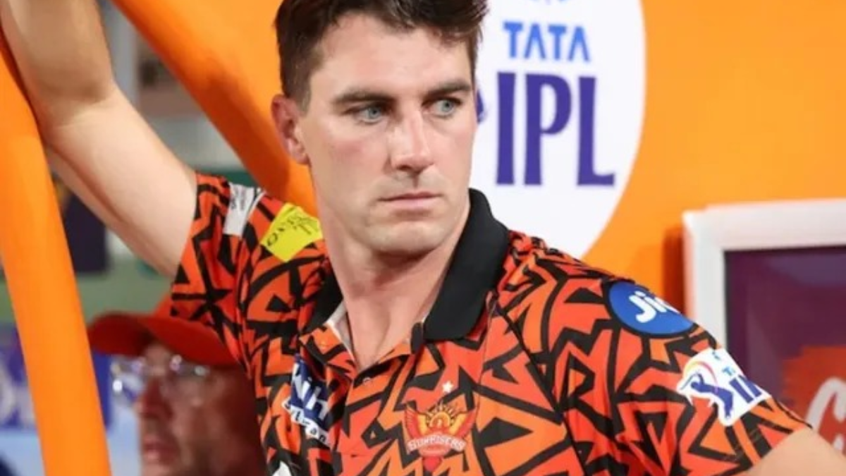 SRH fast bowler David Payne during a match and Captain Pat Cummins practicing in the nets.
