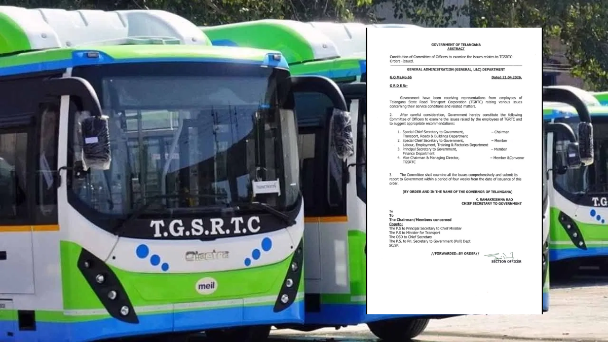 TGRTC కార్మికుల JAC - లేబర్ కమిషనర్‌తో చర్చలు విఫలం కావడంతో సమ్మెకు పిలుపు ఇచ్చింది. ప్రభుత్వం G.O.Ms.No.66 తో అధికారుల కమిటీ ఏర్పాటు చేసింది.