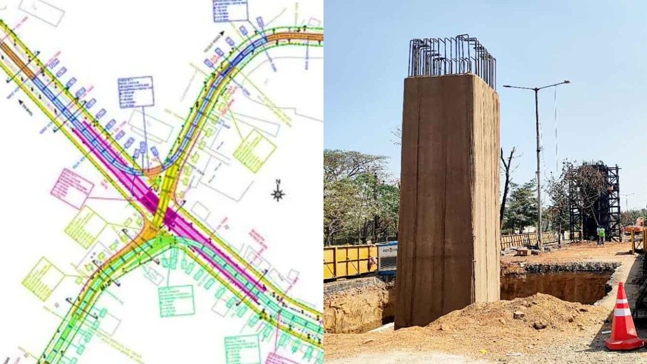 Traffic diversion map of IIIT Junction Gachibowli showing alternative routes for IT corridors