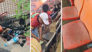 SRH Fans Cleaning Dusty Seats at Uppal Stadium Hyderabad
