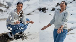 aishwarya rajesh enjoying her vacation at kullu manali