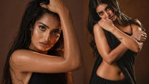 ananya nagalla sizzling look in black saree