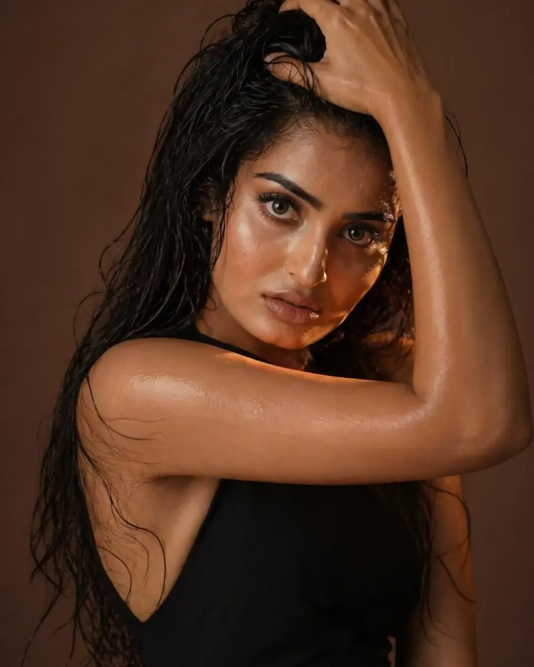 ananya nagalla sizzling look in black saree
