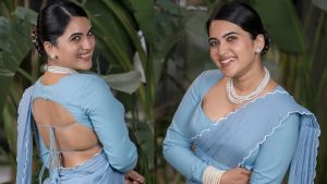 anchor sravanthi chokkarapu latest photos in saree