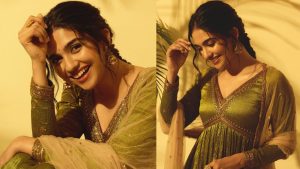 mamitha baiju stunning looks in green signal