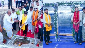తెలంగాణ సీఎం రేవంత్ రెడ్డి భారత్ ఫ్యూచర్ సిటీ పోలీస్ కమిషనరేట్ భూమి పూజ చేశారు.