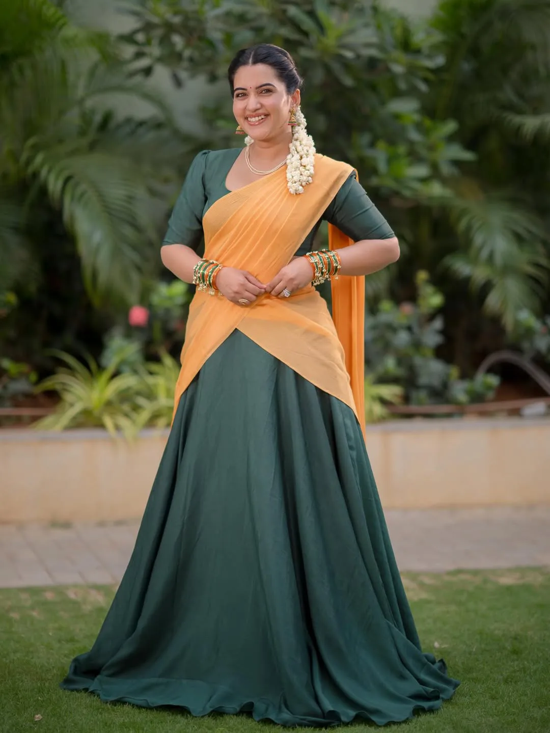 sravanthi chokarapu in langa voni photos