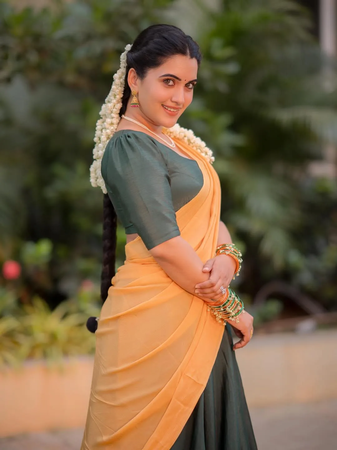 sravanthi chokarapu in langa voni photos