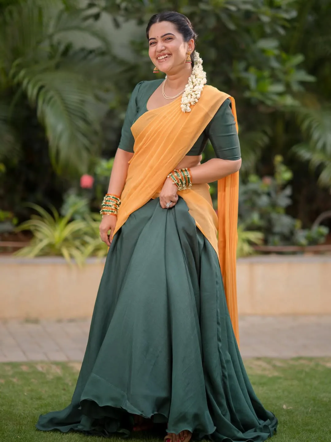 sravanthi chokarapu in langa voni photos