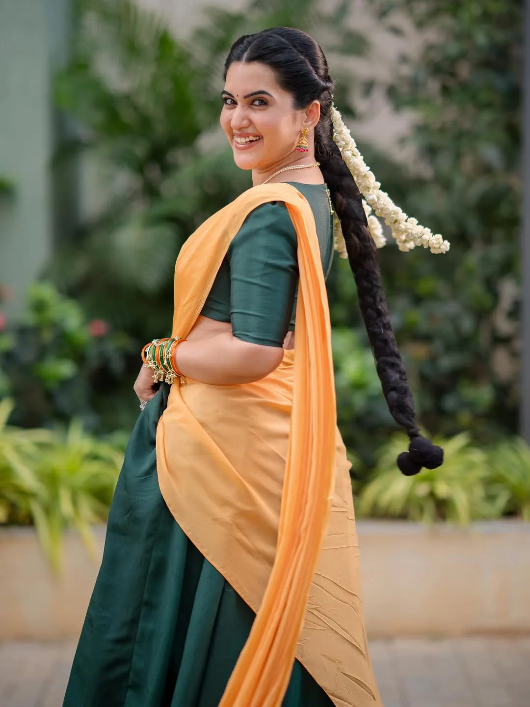 sravanthi chokarapu in langa voni photos