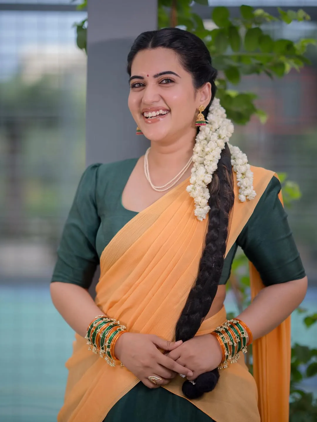 sravanthi chokarapu in langa voni photos