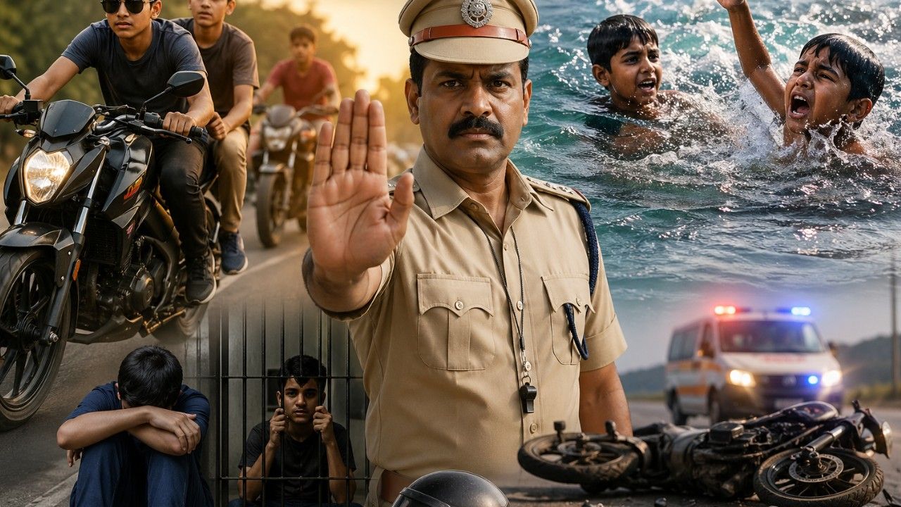 Telangana Summer Holidays 2026 Police Warning Minor Driving Swimming Dangers Safety Tips