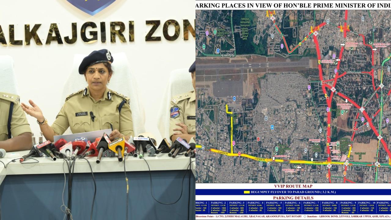 Secunderabad Traffic Diversions PM Visit