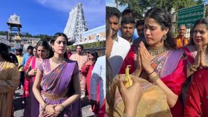 Janhvi Kapoor Prays at Tirumala on ‘Peddi’ Release Day, Eyes Big Success